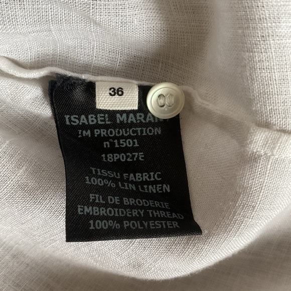 Isabel Marant White Ruffled Blouse XS - Picture 7 of 7